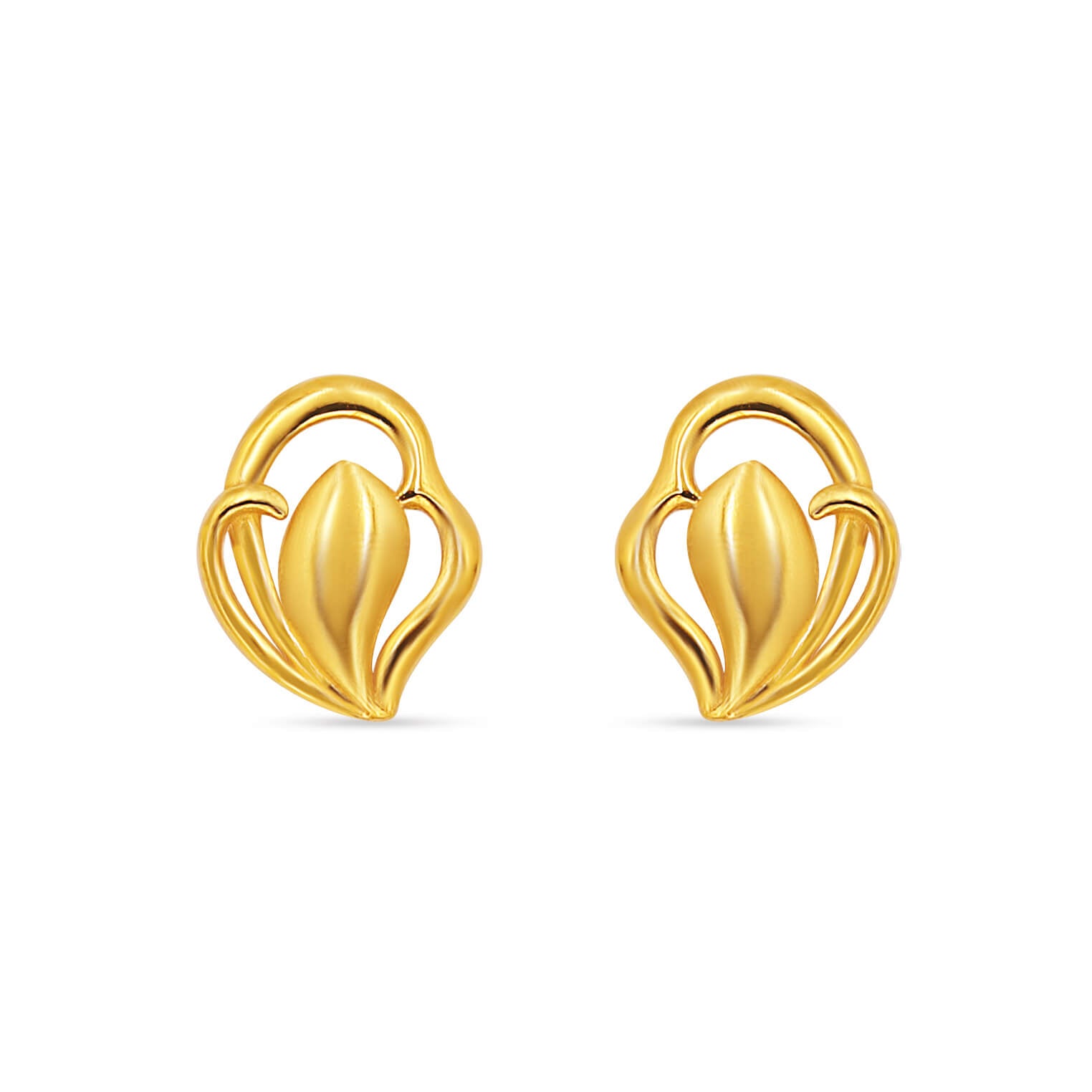 Petal Gleam 22K Gold Studs