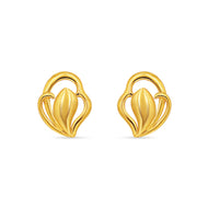 Petal Gleam 22K Gold Studs