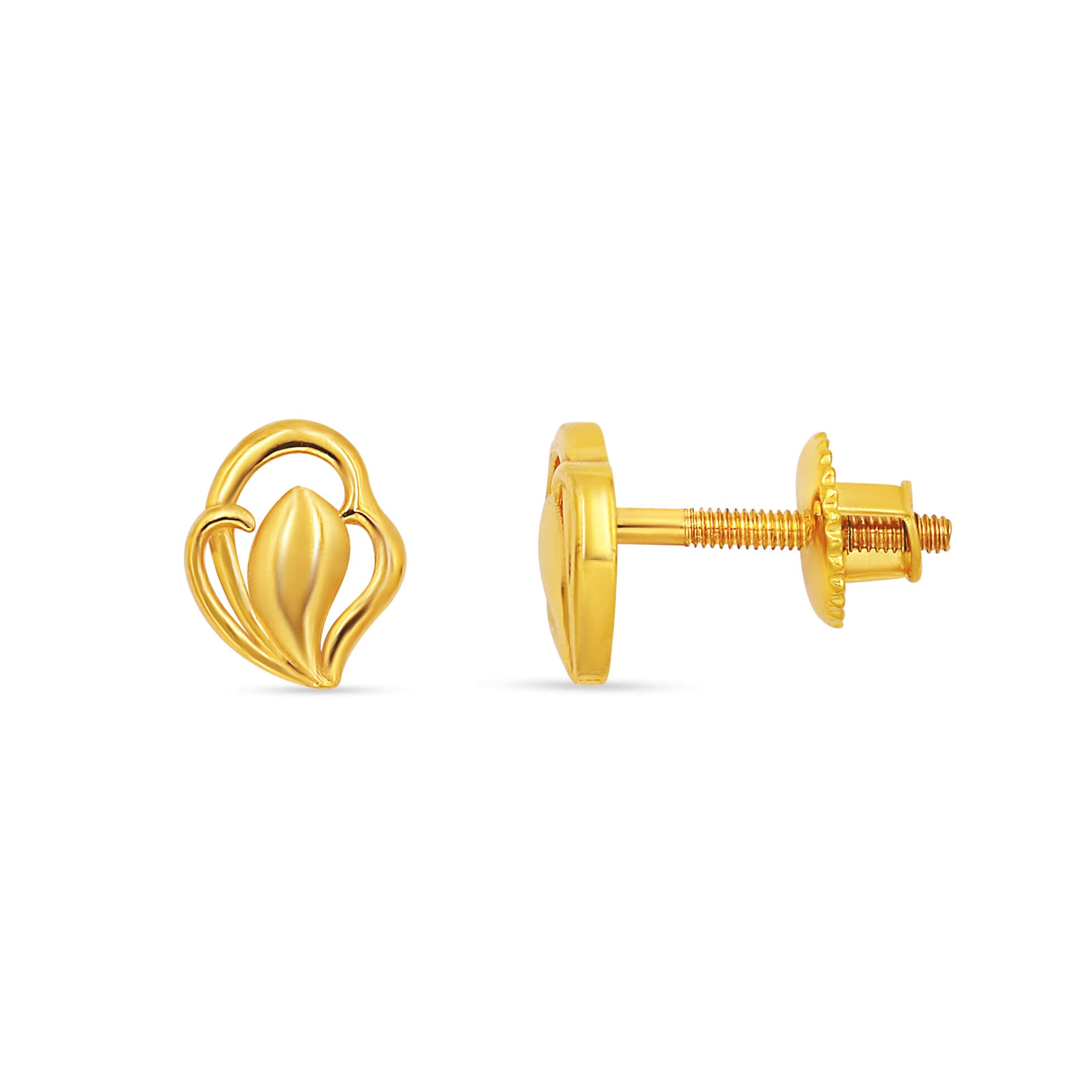 Petal Gleam 22K Gold Studs