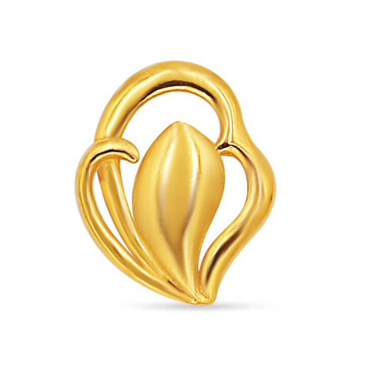 Petal Gleam 22K Gold Studs