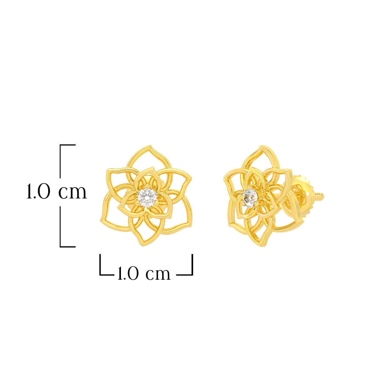 Mesmeric Maisy 22K Gold Studs