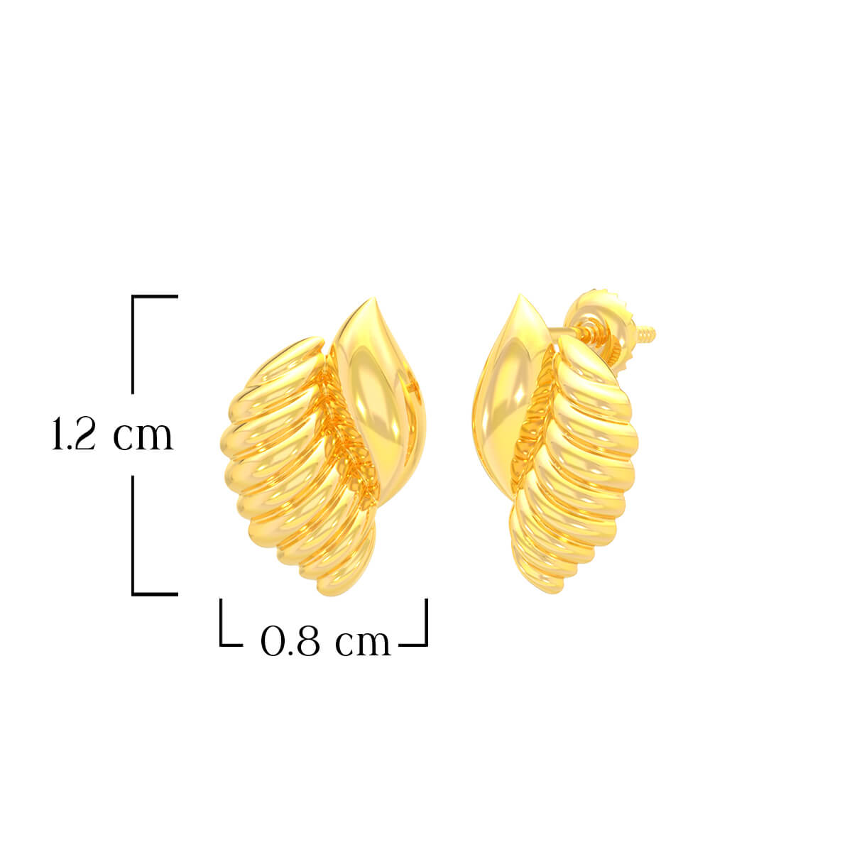 Alluring Glory 22K Gold Studs