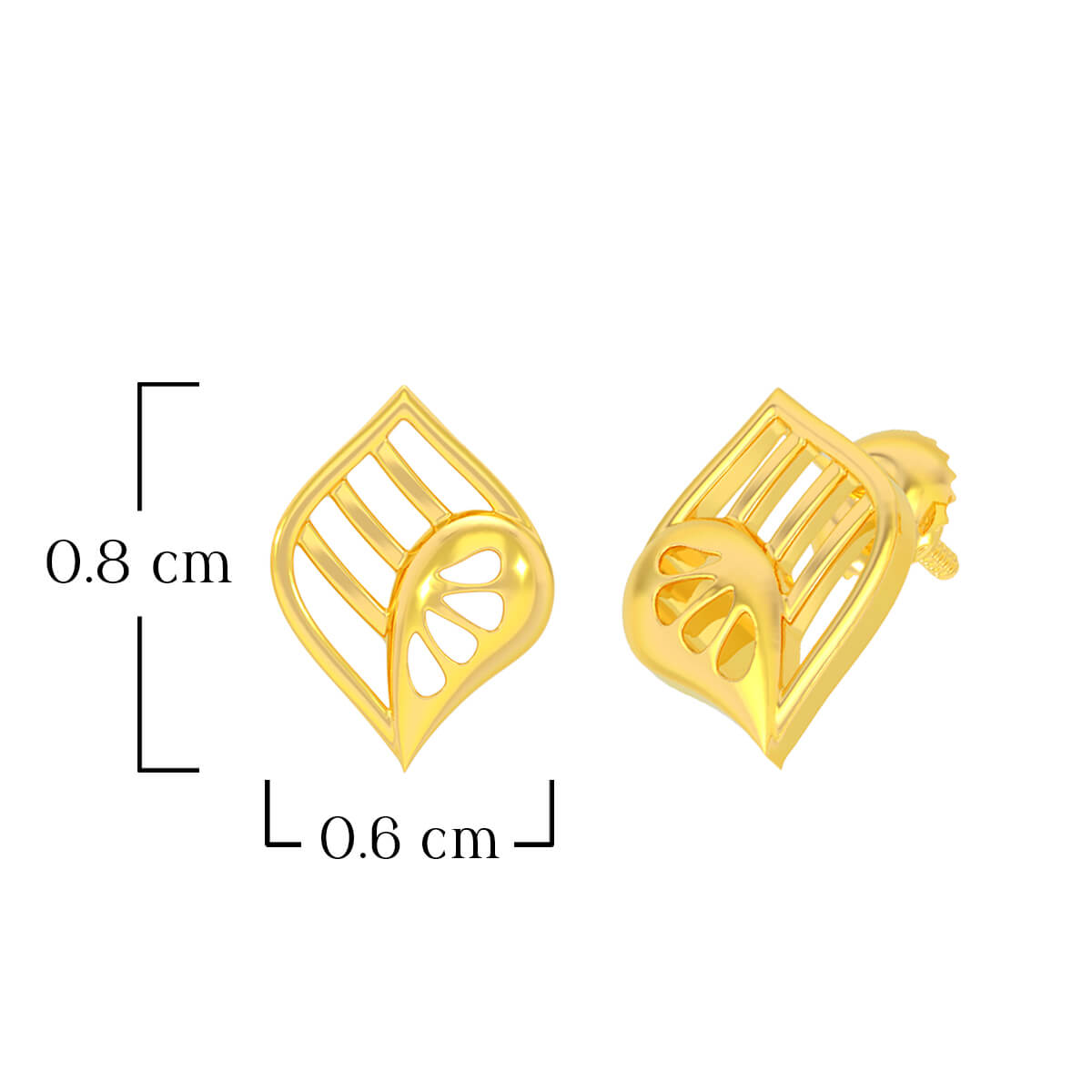 Fascinating Gleam 22K Gold Studs