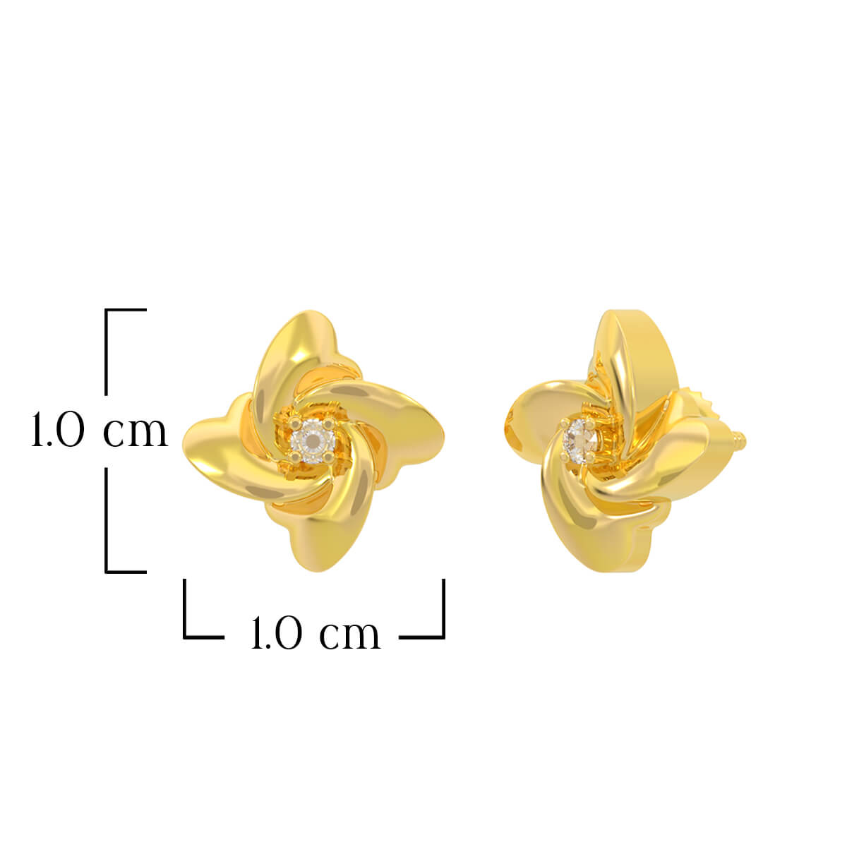 Mesmeric Blossom 22K Gold Studs