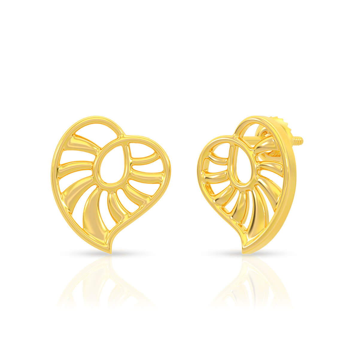 Rad Leafy 22K Gold Studs