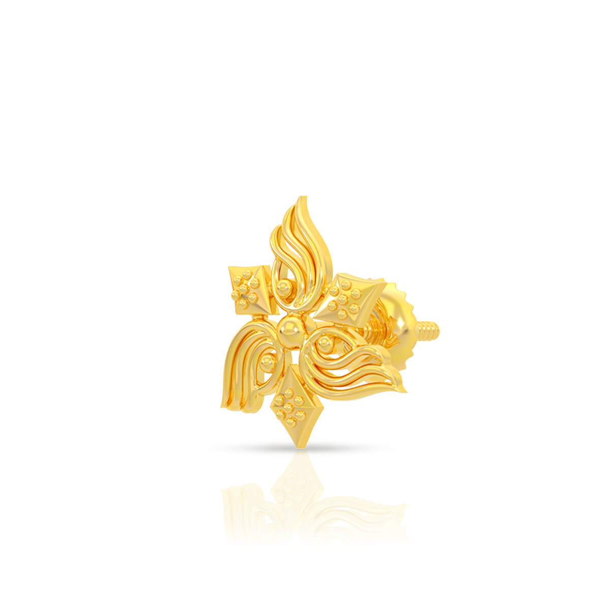Magnetic Flora 22K Gold Studs