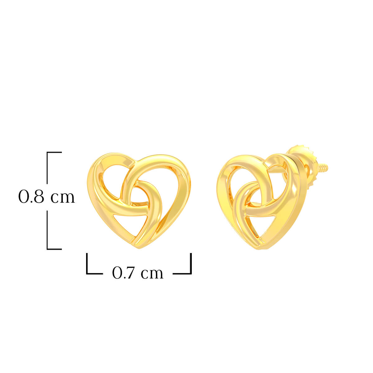 Petite Promise 22K Gold Heart Studs