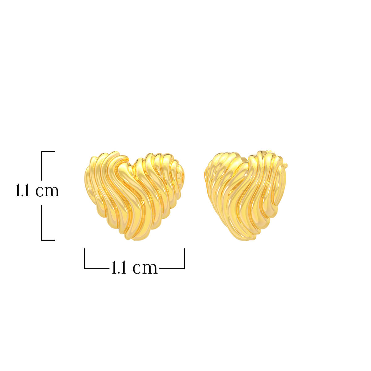 22K Love Blossom Gold Studs