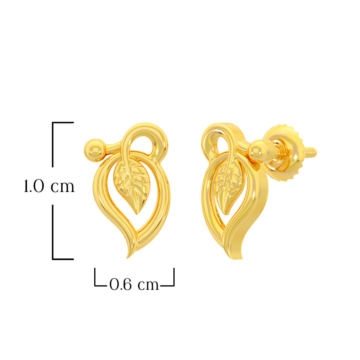Lushy Lustre 22K Gold Studs