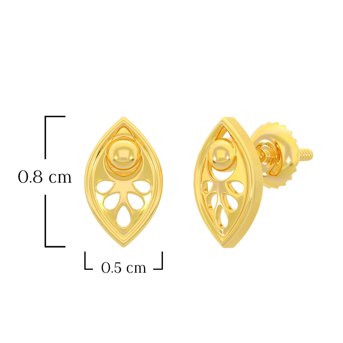 Luxe Shine 22K Gold Studs