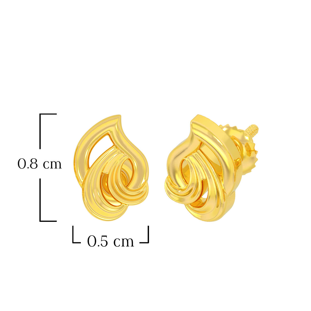 Glamourous Groove 22K Gold Studs