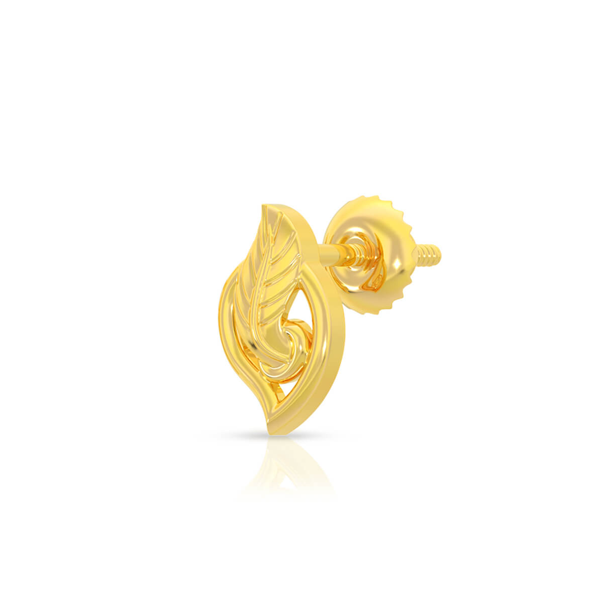 Foliate Echo 22K Gold Studs