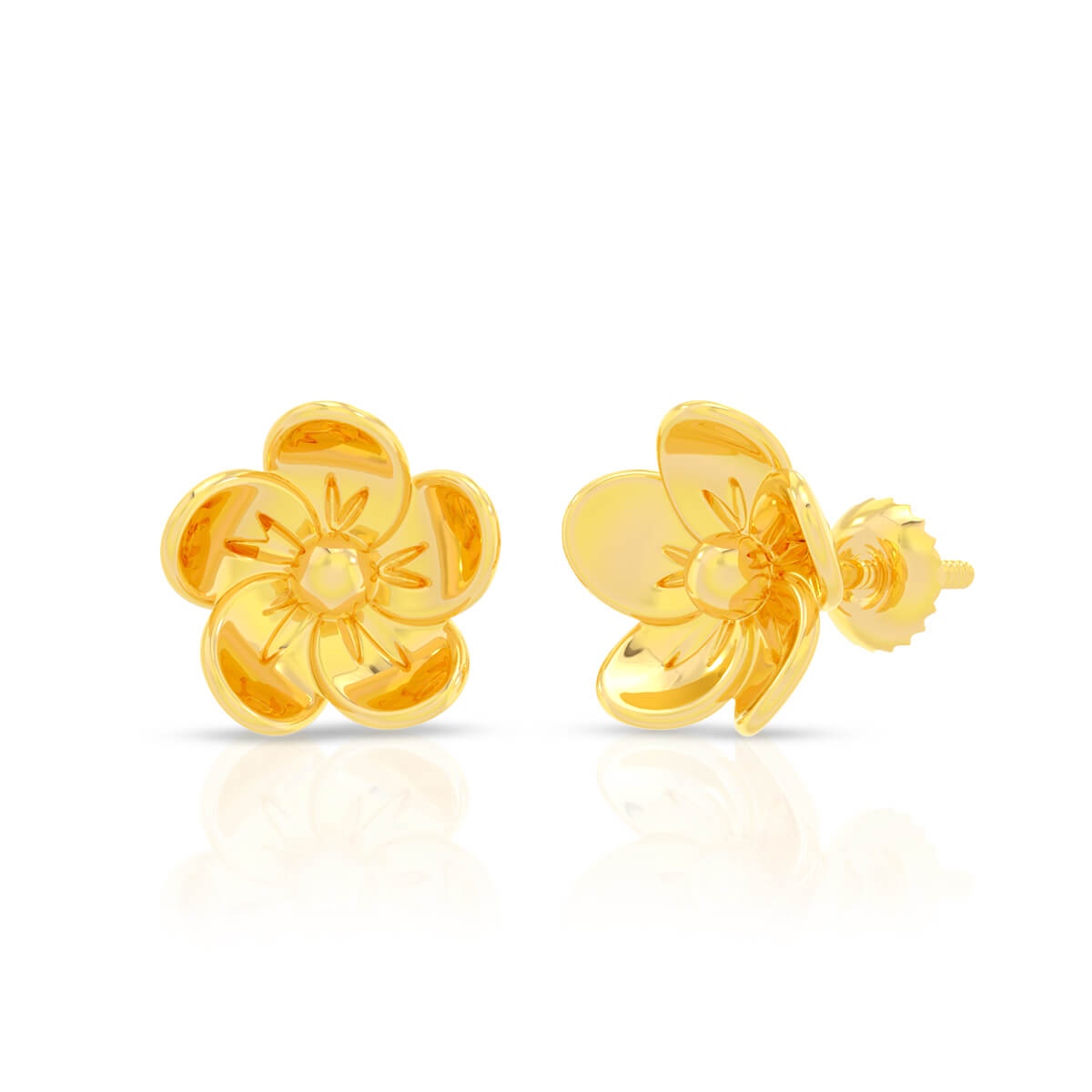 Ritzy Blossom 22K Gold Studs