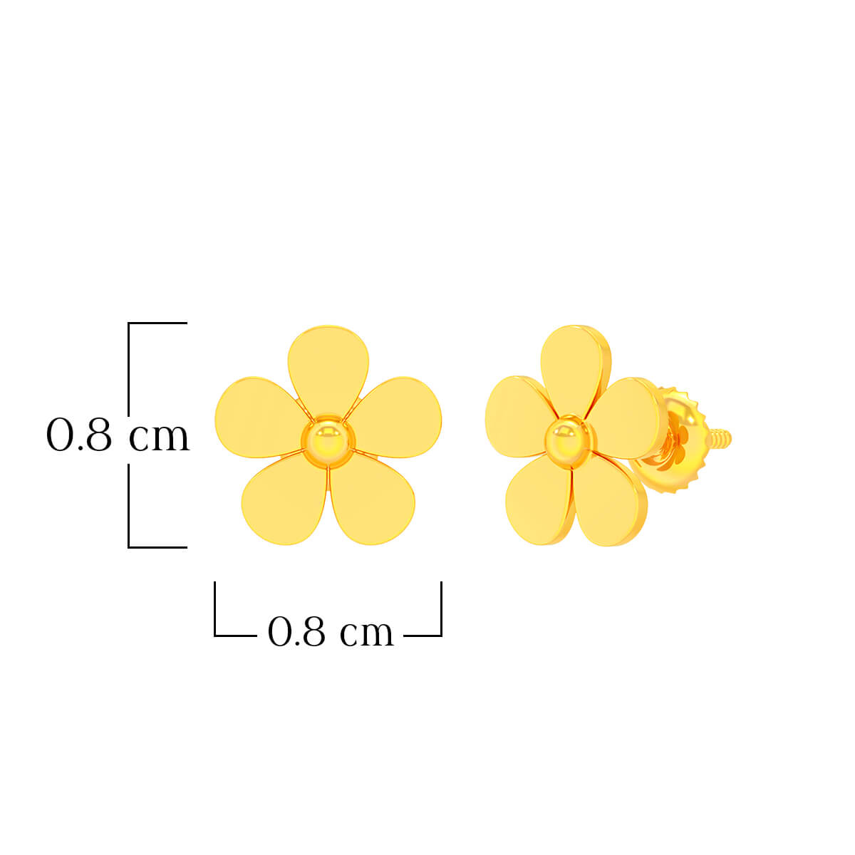 Delicate Daisy 22K Gold Studs
