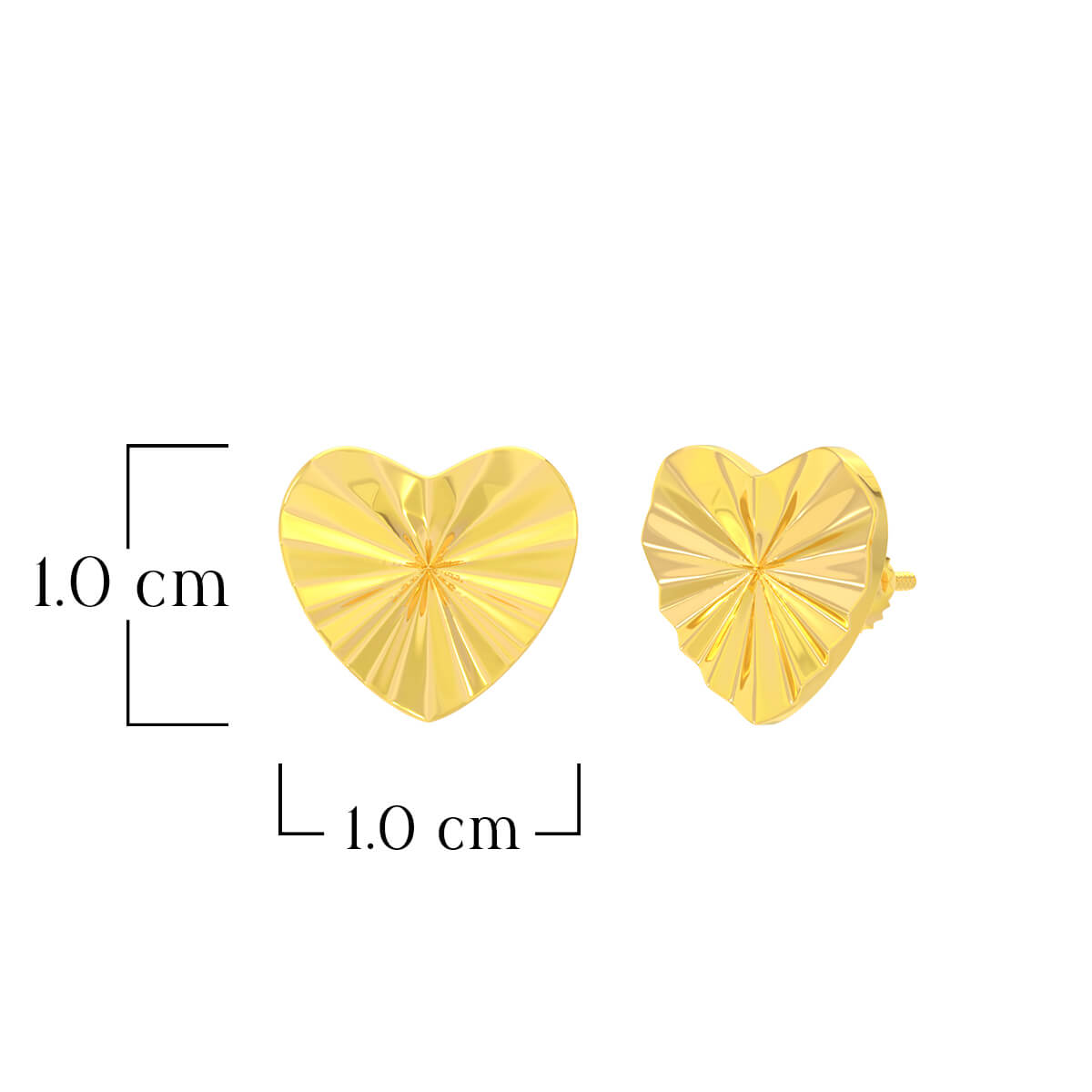 Magnetic Heart 22K Gold Danglers