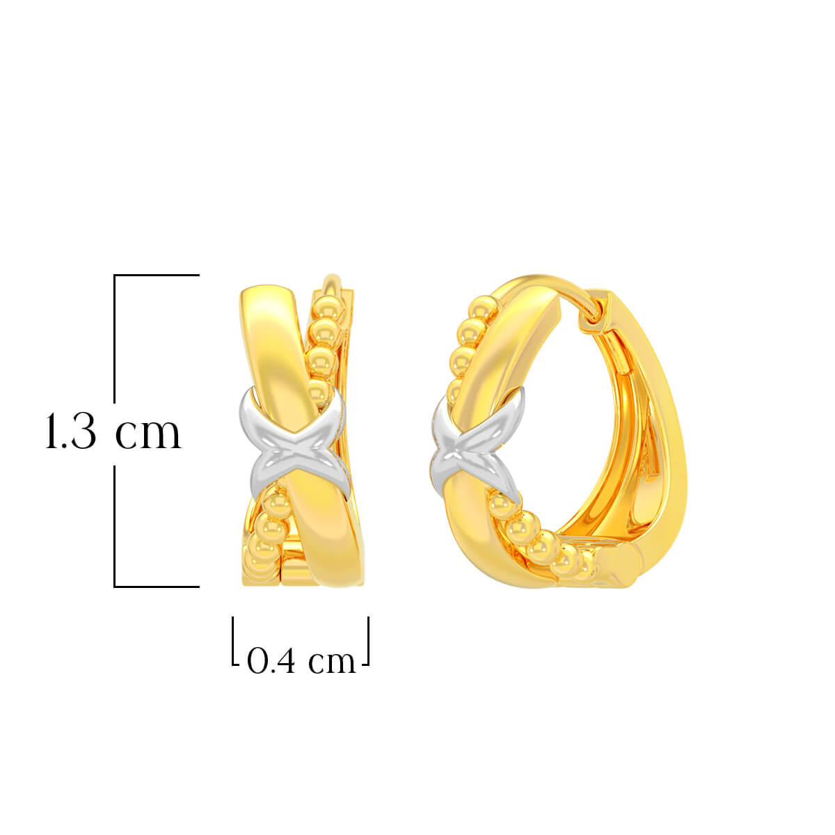Novel Bold 22K Gold Hoops