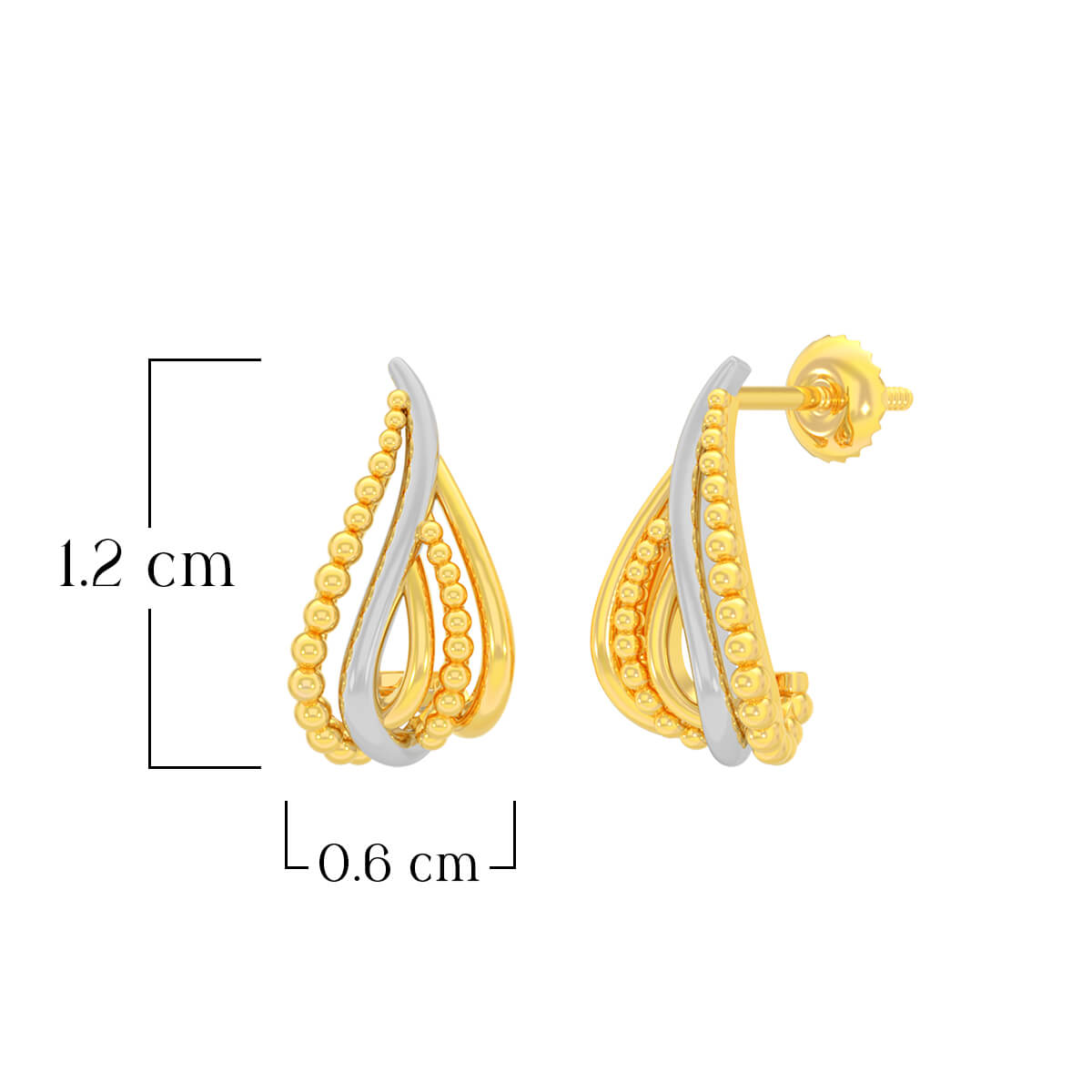 Posh Glow 22K Gold Studs
