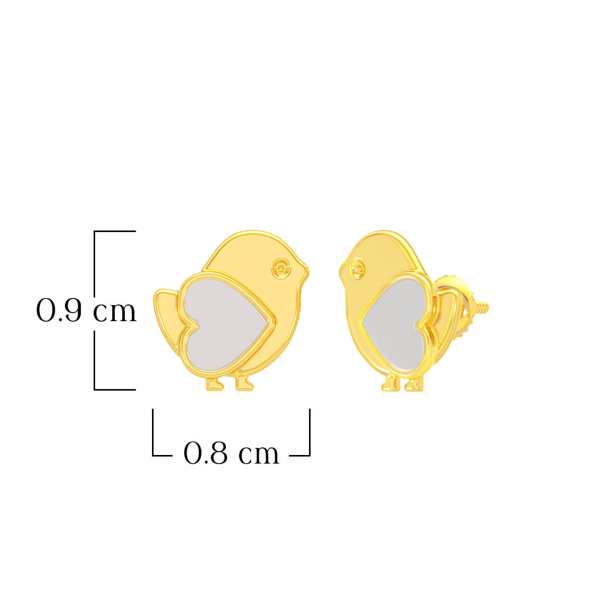 Adorable Twitty 22K Gold Earrings for Kids