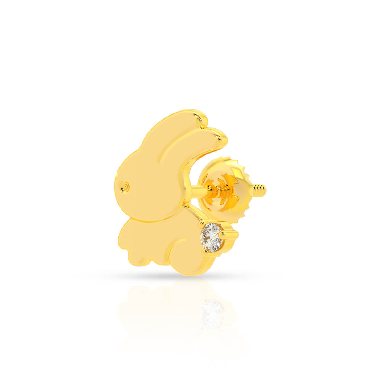 Adorable Bunny 22K Gold Earrings for Kids