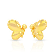 Gleaming Butterfly 22K Gold Earrings for Kids