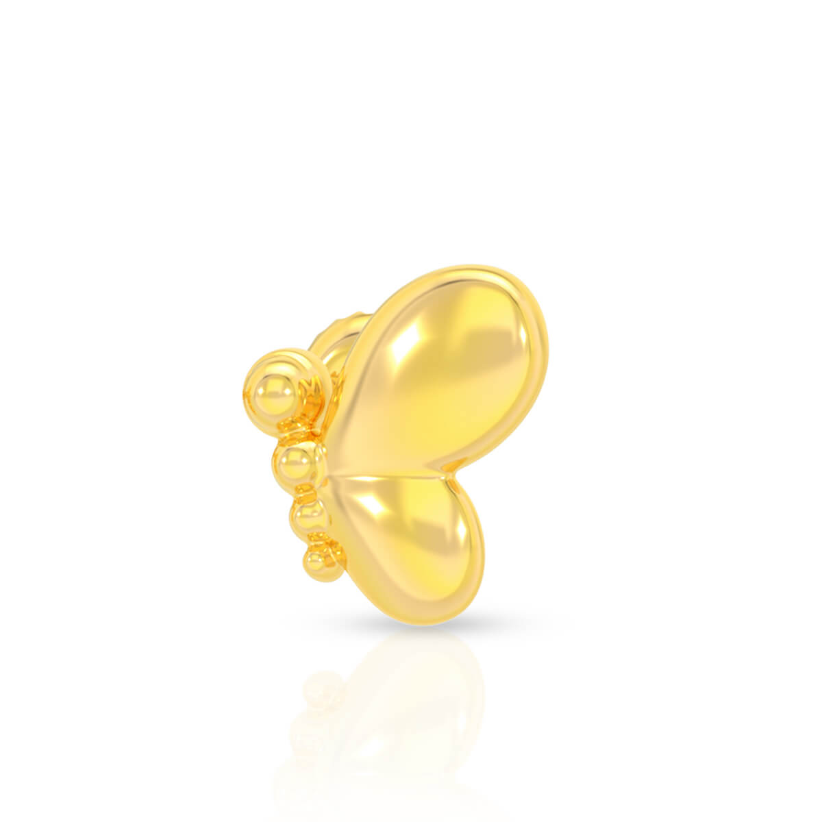 Gleaming Butterfly 22K Gold Earrings for Kids