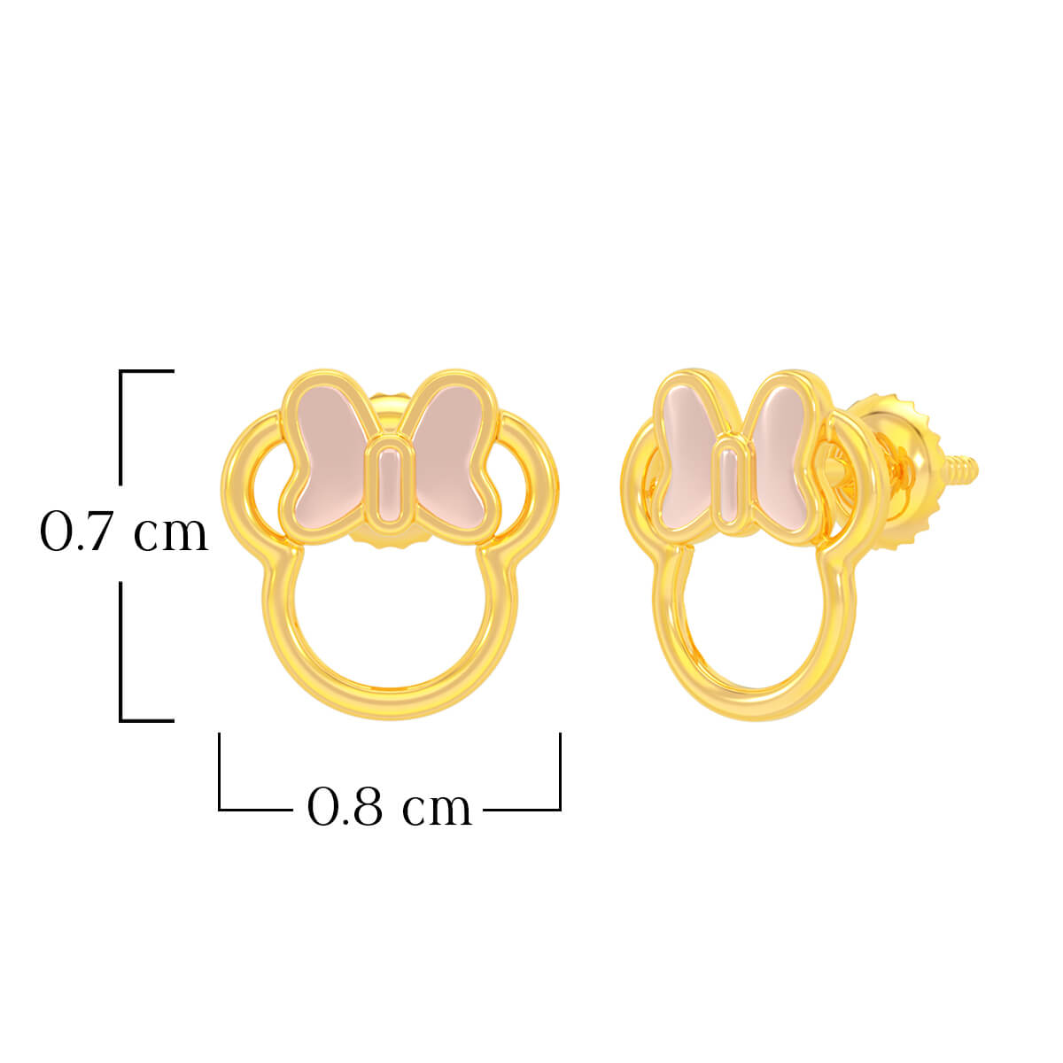 Cute Hello Kitty 22K Gold Earrings for Kids