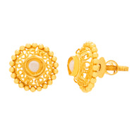 22K Sunray Gold Studs with Classic Flair