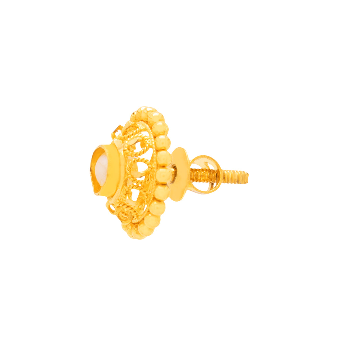 22K Sunray Gold Studs with Classic Flair