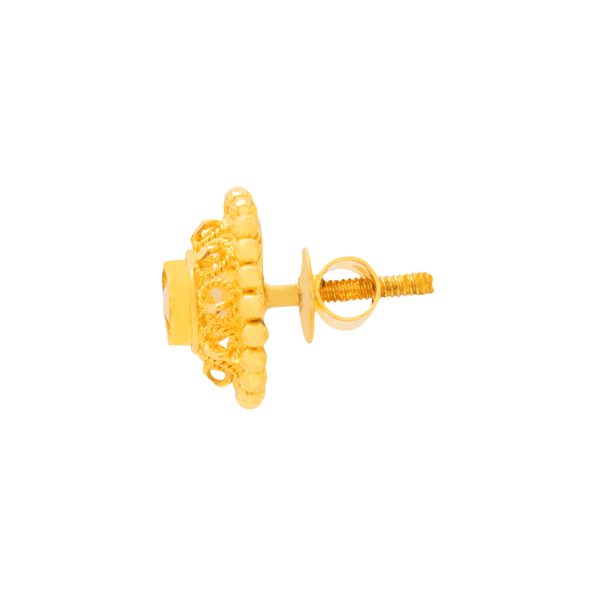 22K Sunray Gold Studs with Classic Flair