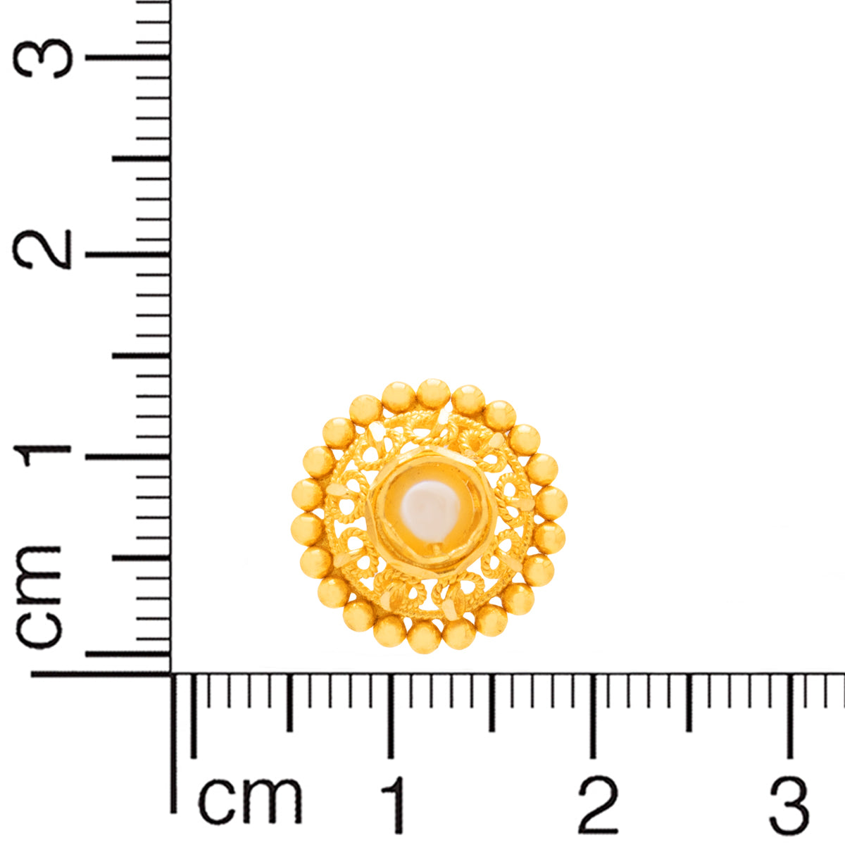 22K Sunray Gold Studs with Classic Flair