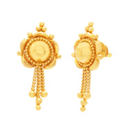 22K Gold Floral Elegance Dangler Earrings