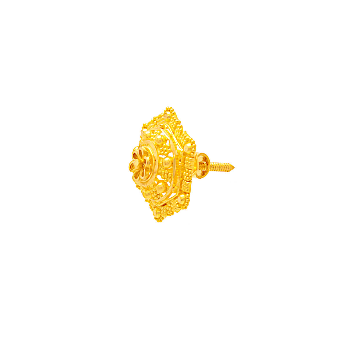 Hexagon 22K Gold Studs for Modern Minimalism