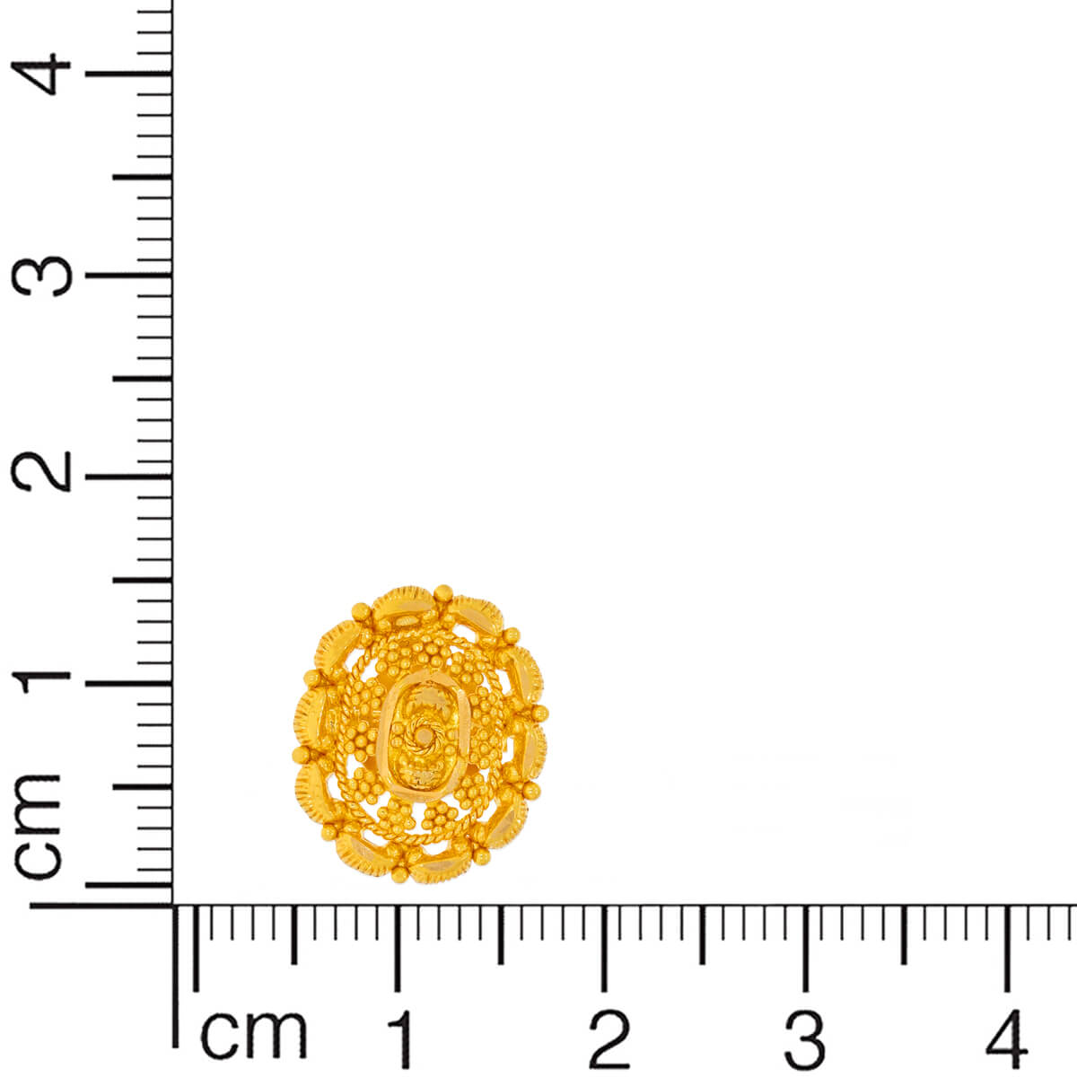 Classic Elegance 22K Gold Floral Stud Earrings