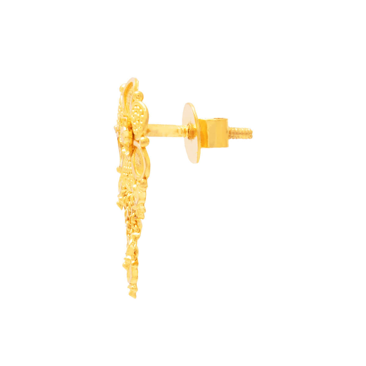 Delicate Floral 22K Gold Studs for Modern Elegance