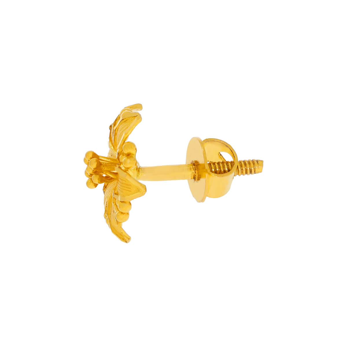 22K Gold Floral Elegance Stud Earrings