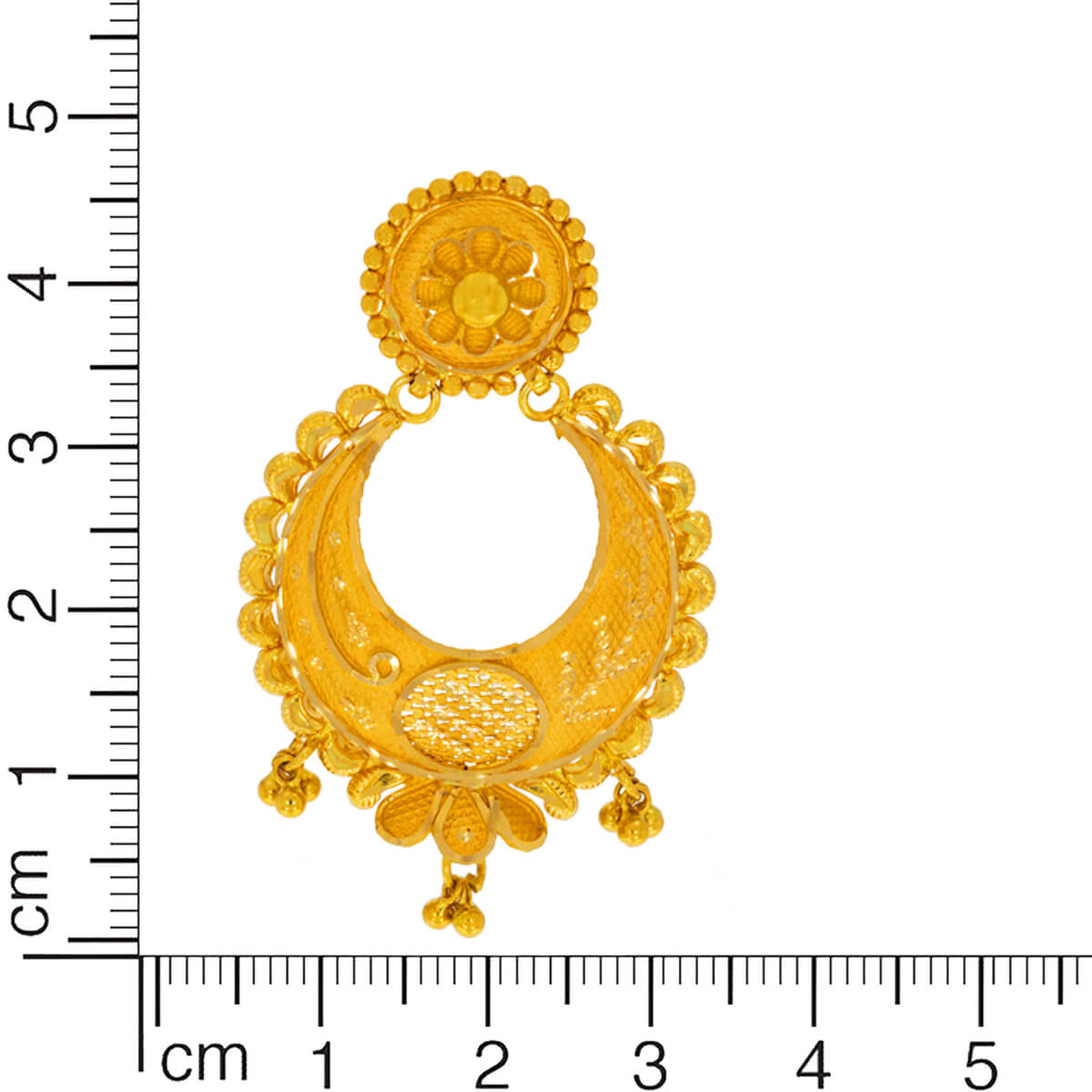 Glorious Floral Gold Chandbali