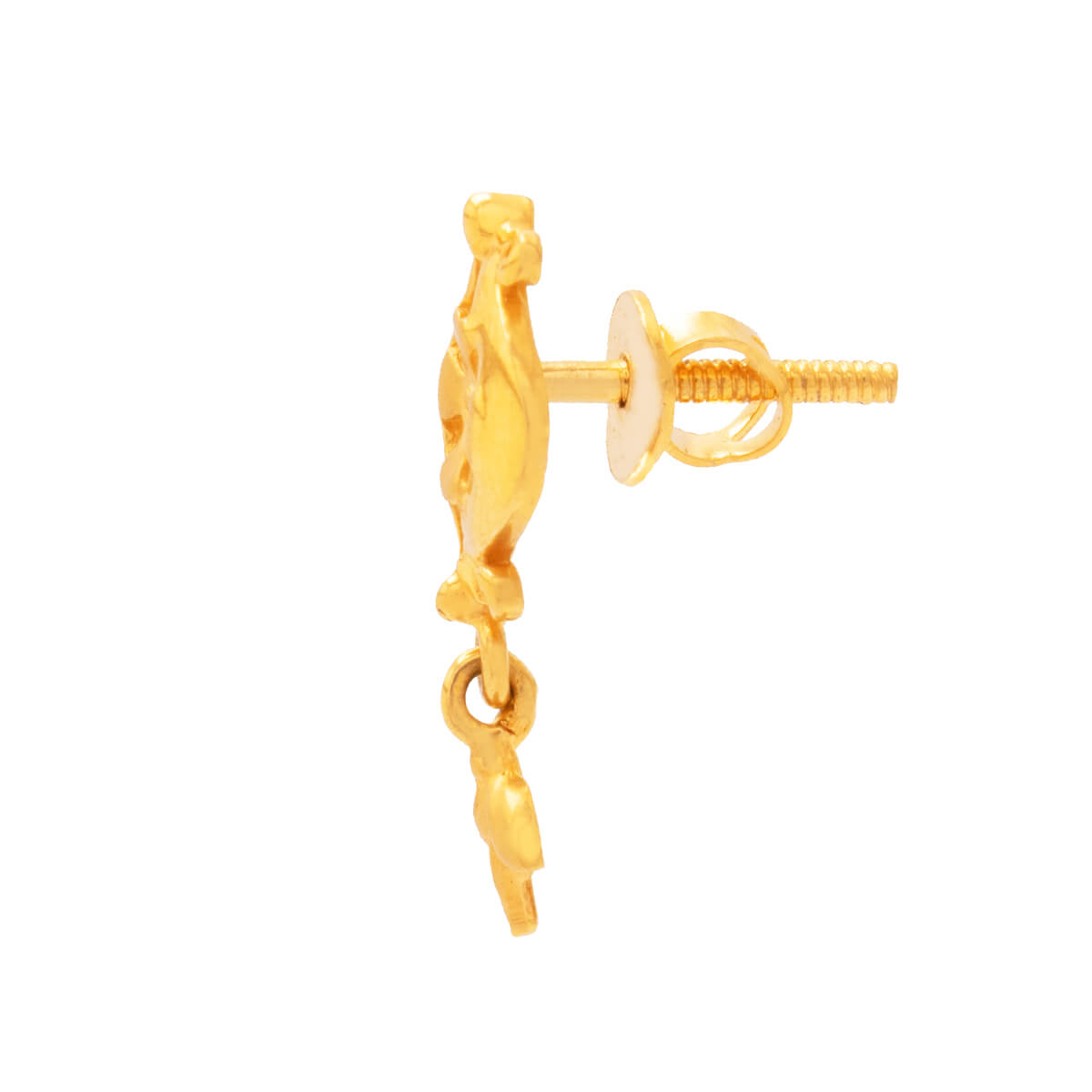 Finely Crafted Minimal Elegance Gold Danglers 22K
