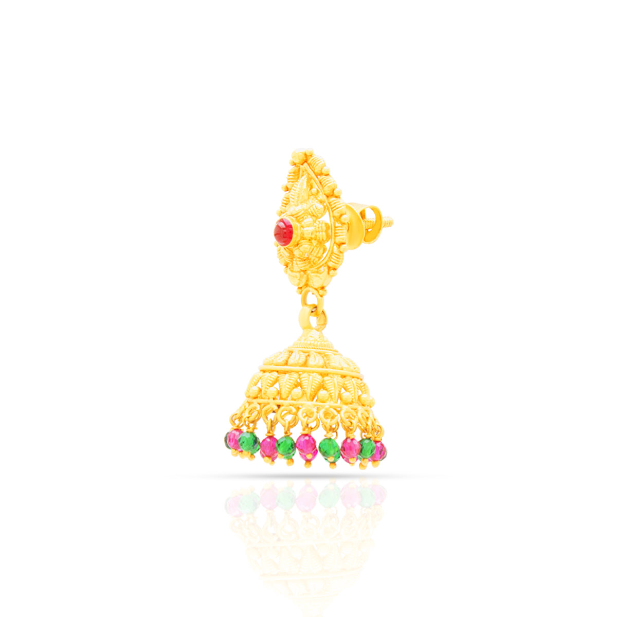 Radiant Paisley 22K Gold Jhumkas