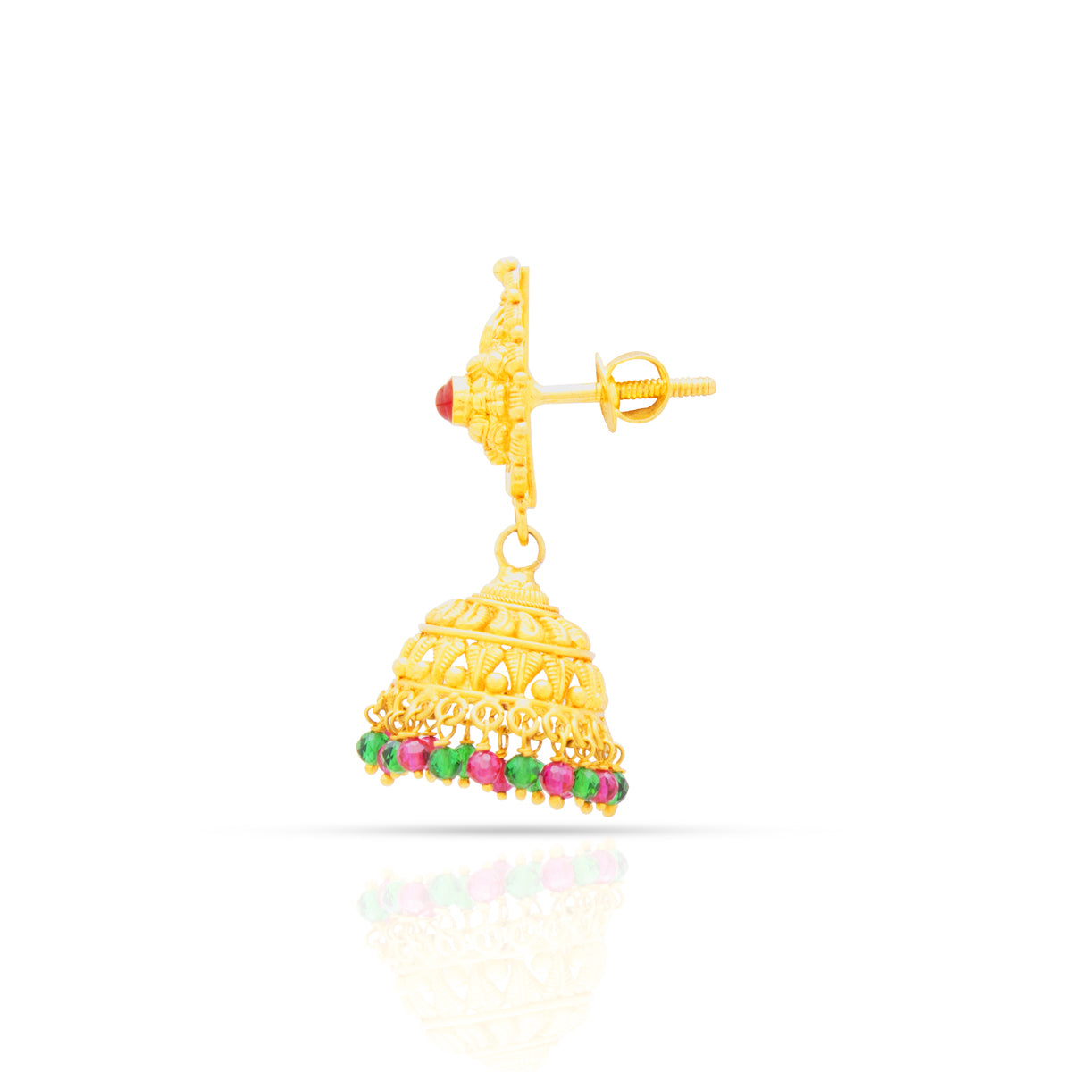 Radiant Paisley 22K Gold Jhumkas