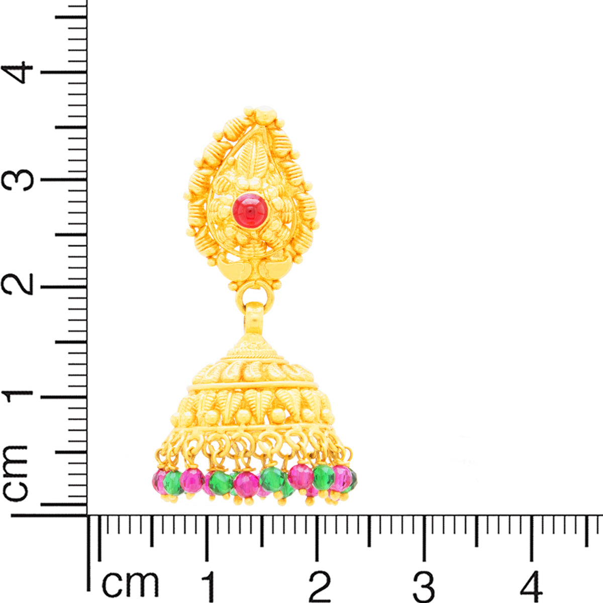 Radiant Paisley 22K Gold Jhumkas