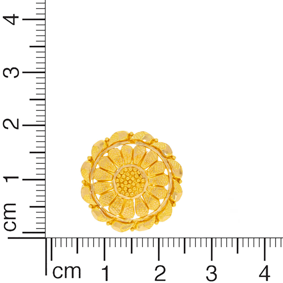 22K Delicate Charm Gold Floral Studs