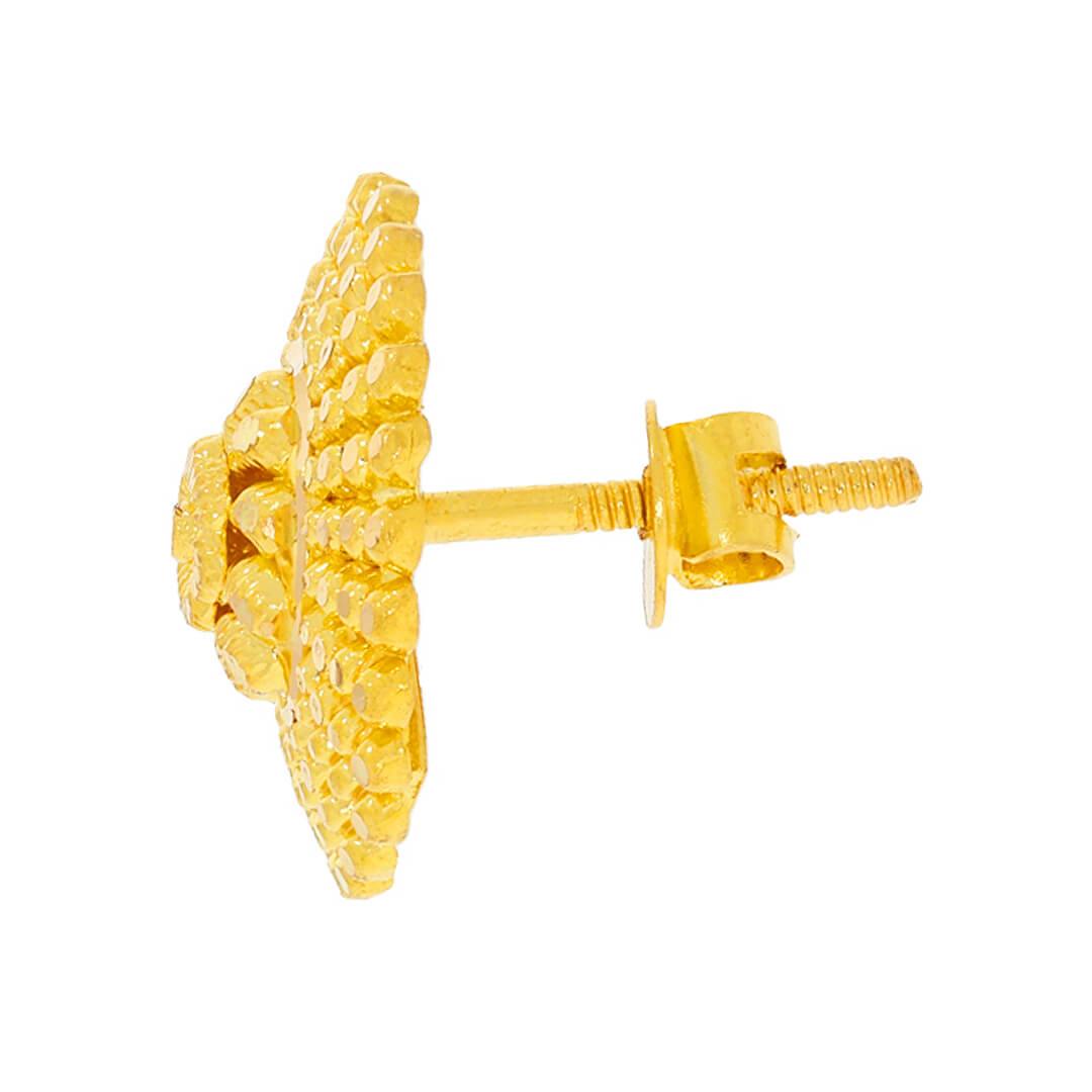 Classic Graceful 22K Gold Stud Earrings