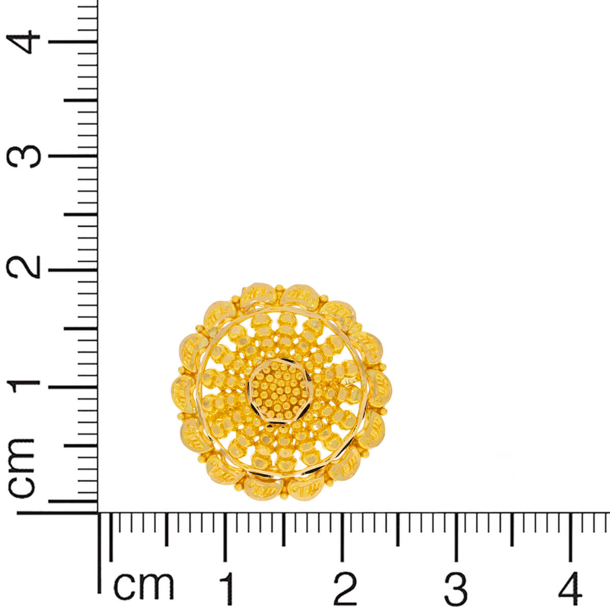 Elegant 22K Gold Blossom Stud Earrings