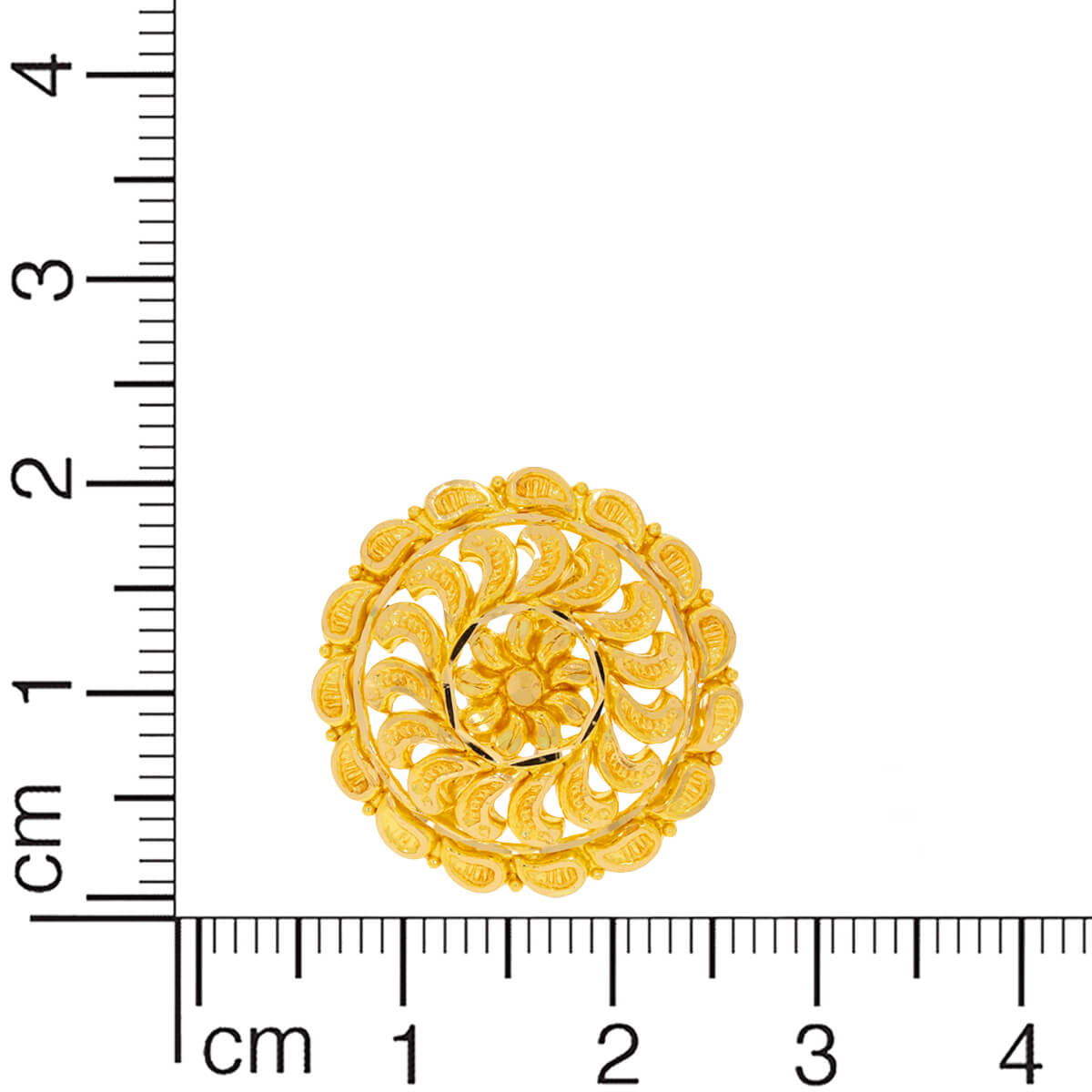 Golden Flower Grace 22K Gold Studs