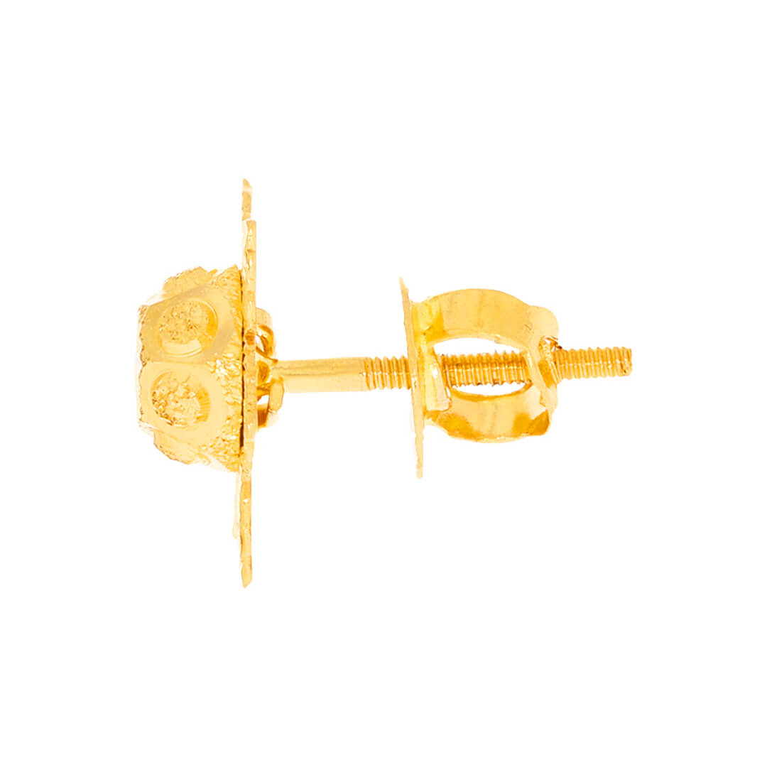 22K Gracious Golden Floweret Studs