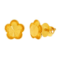 Floral Charm 22K Gold Studs