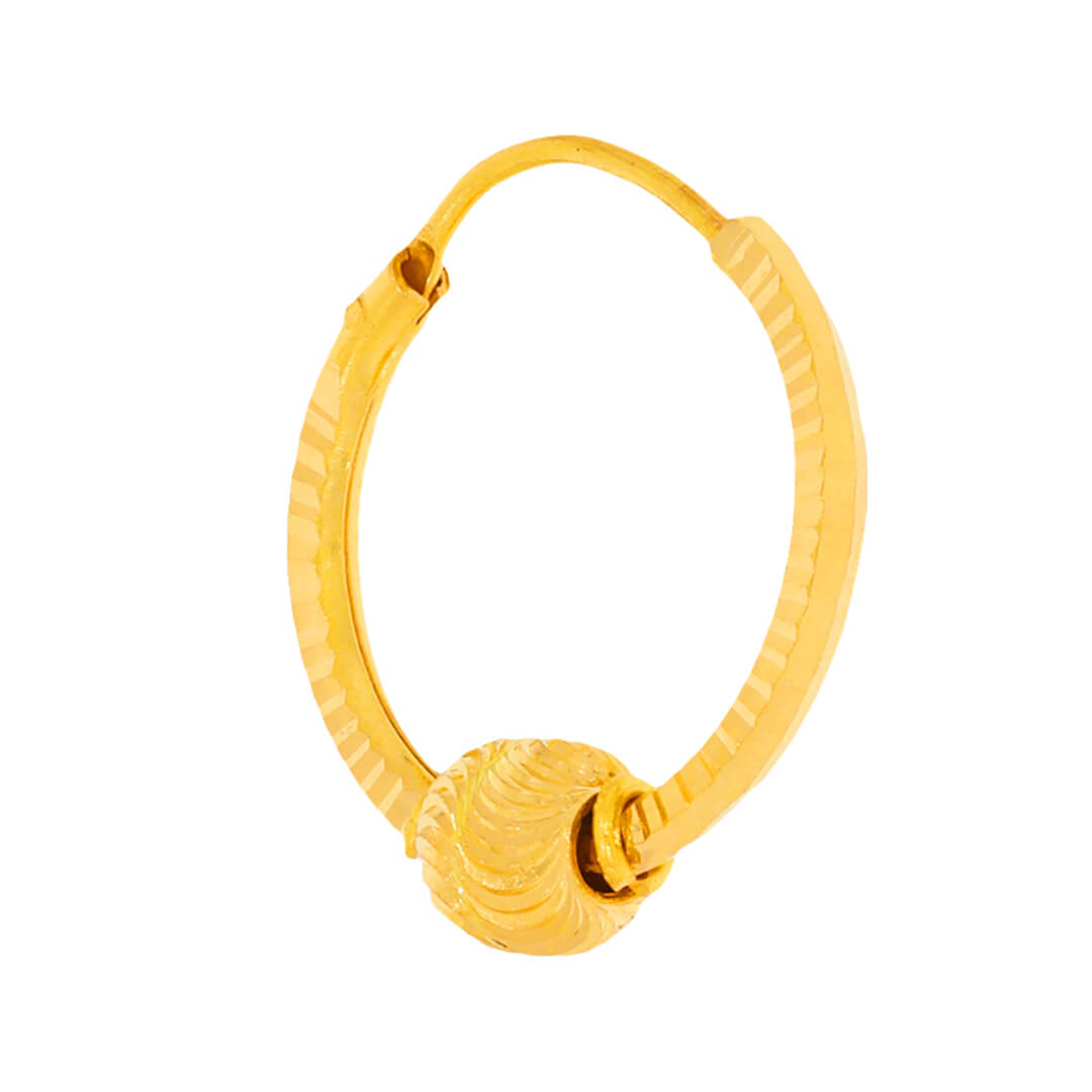 22K Gold Oval Hoops for Everyday Elegance