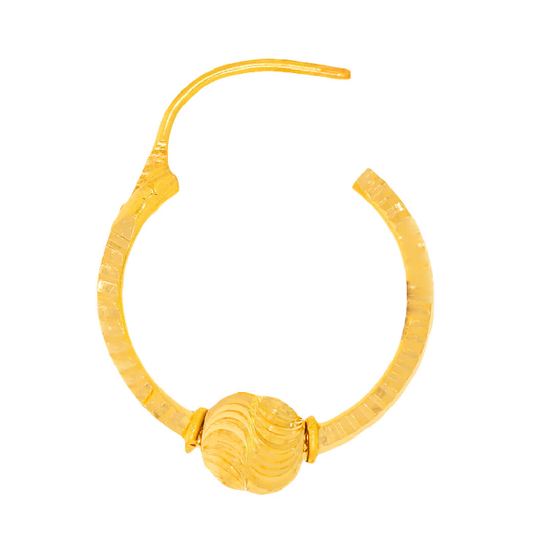 22K Gold Oval Hoops for Everyday Elegance