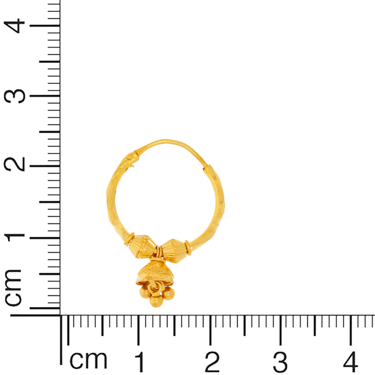 22K Modern Grace Oval Hoop Earrings