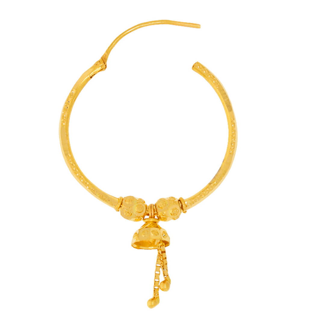 22K Gold Ring Hoops for Minimal Charm